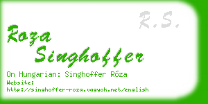 roza singhoffer business card