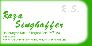 roza singhoffer business card